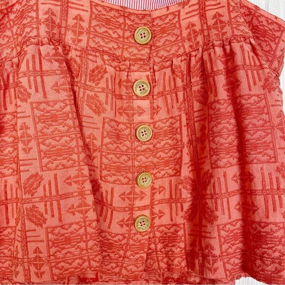 Anthropologie | Sylvia Embroidered Tank Top With Button Back Size Small - Picture 7 of 10